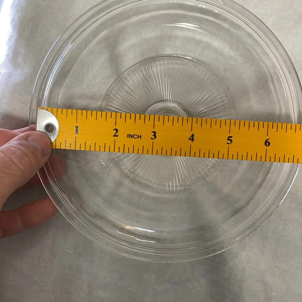 Vintage Pyrex G-5-C Clear Glass Starburst Replacement Lid 7.75